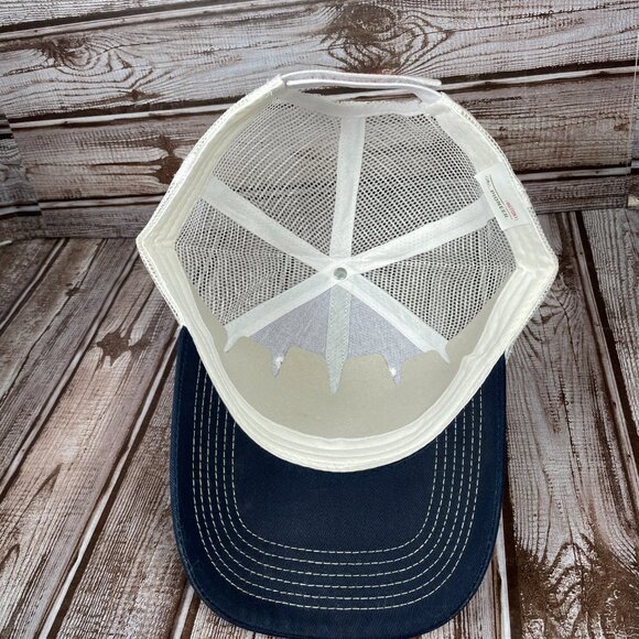 DUPONT Farm Ag Seed Men's OS Blue White Mesh Strapback Embroidered Cap Hat NWOT - Picture 7 of 7